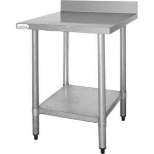 vogue stainless steel table with upstand